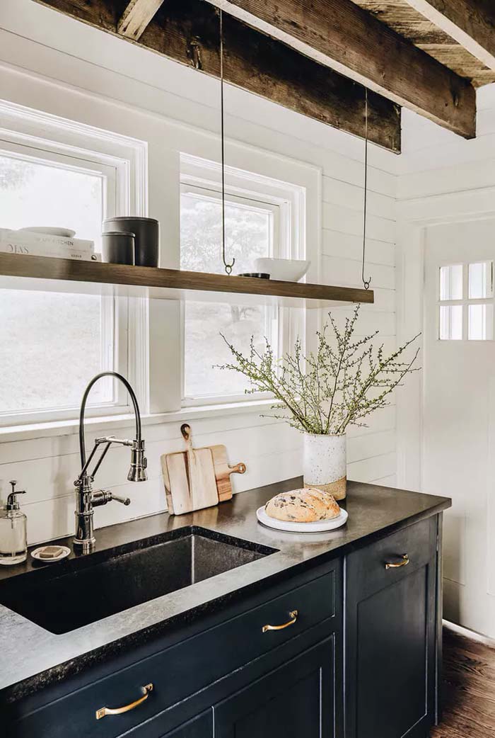 Stick to Simply Painted Wood Paneling #kitchenbacksplash #backsplash #decorhomeideas