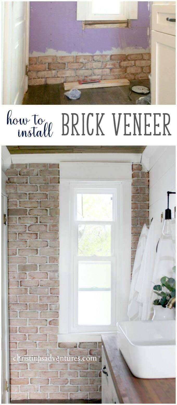 The Exposed Brick Look for Less #homedecor #hacks #decorhomeideas