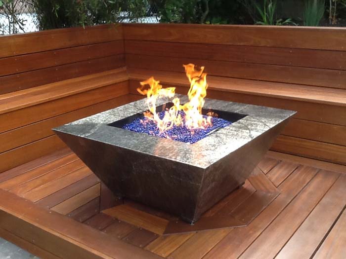 Trendy Fire Pit Table #decking #firepit #decorhomeideas