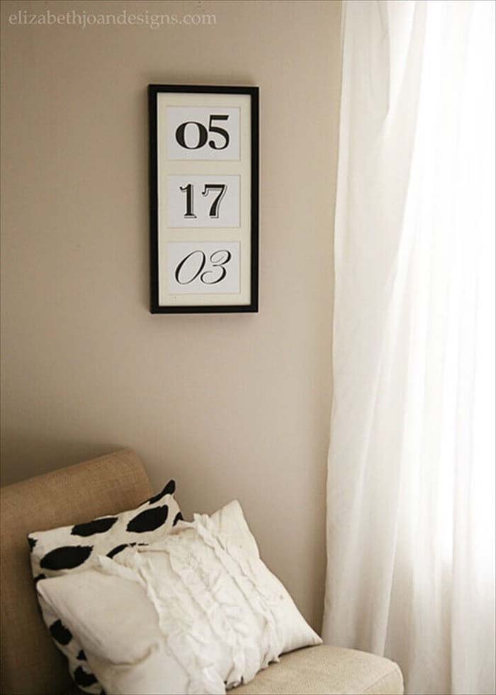 Beautiful Simple Anniversary Wall Art #rustic #walldecor #decorhomeideas