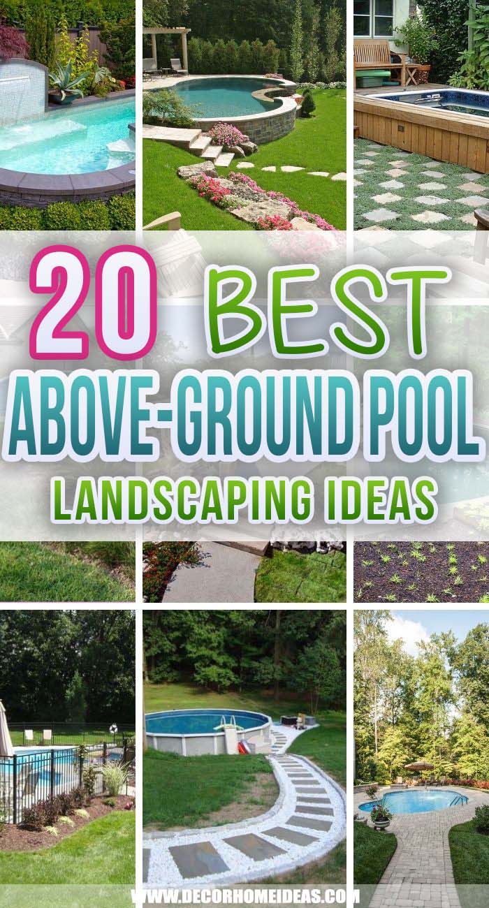 Best Above Ground Pool Landscaping Ideas. Let's take a look at some budget-friendly above ground pool landscaping ideas to spruce up the area around your pool. Rocks, plants, trees are just some of the options to consider. #decorhomeideas