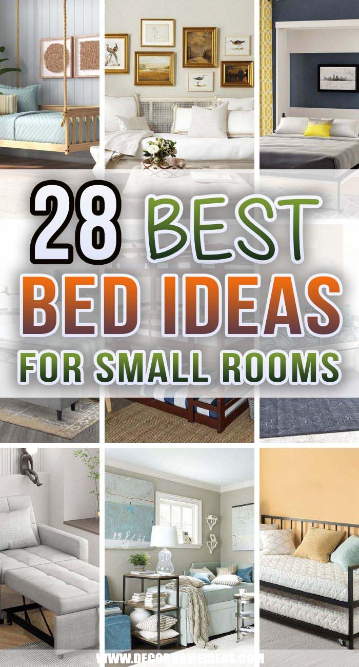Best Beds For Small Rooms. If you are looking for some budget-friendly space saving ideas, we have an amazing selection of beds for small rooms to free even more space. #decorhomeideas