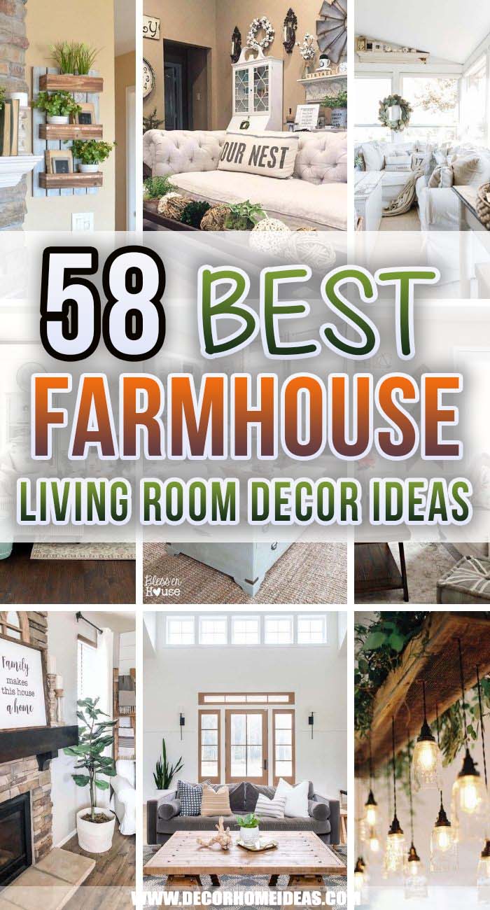 Best Farmhouse Living Room Decor Ideas. Take a look at the best farmhouse living room decor ideas and designs that will inspire your next makeover.  #decorhomeideas
