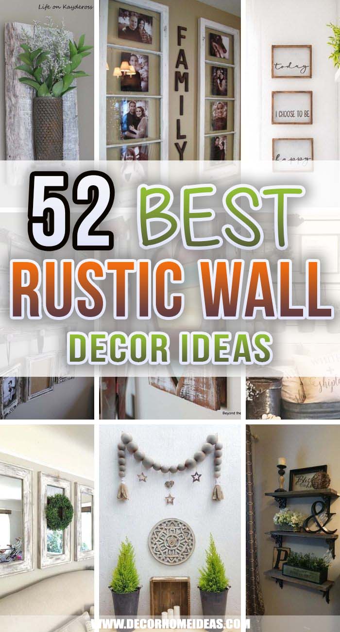 Best Rustic Wall Decor Ideas. Add some charm and coziness to your home with the best rustic wall decor ideas. Wreaths, garlands and signs will create rustic flair and add a touch of personality. #decorhomeideas