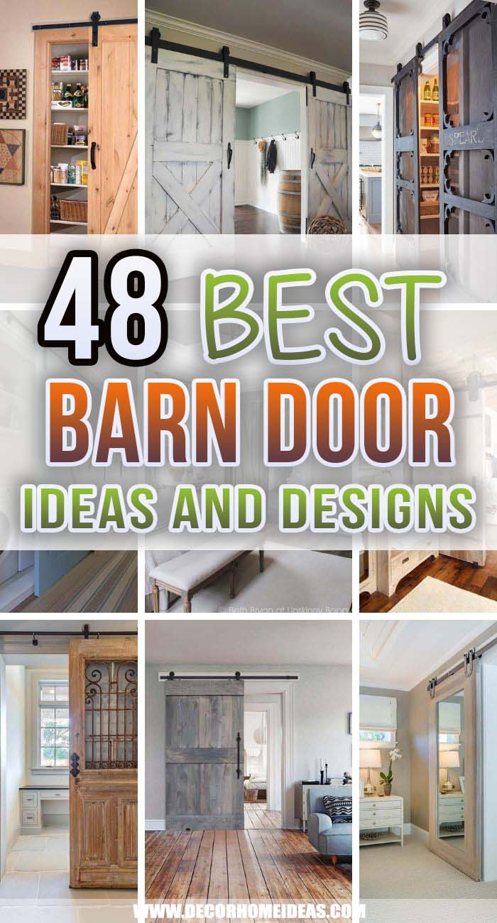 Best Sliding Barn Door Ideas. Barn doors are perfect for adding more texture and coziness to your home. They easily slide in any direction and don't take any additional space in your kitchen or bedroom. #decorhomeideas