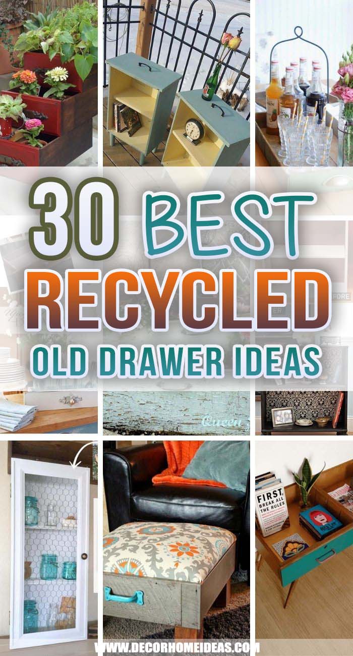 Best Upcycled Old Drawer Ideas. If you’ve been looking for a way to repurpose or recycle old drawers, we have something for you. These are the best and unique ways that you can use old drawers and make them shine again. #decorhomeideas