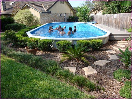 Build a Sun Deck #abovegroundpool #landscapingideas #decorhomeideas