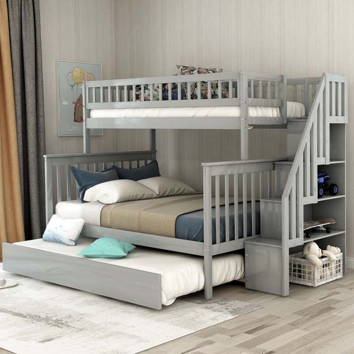 Bunk Beds With Trundle #beds #smallroom #decorhomeideas