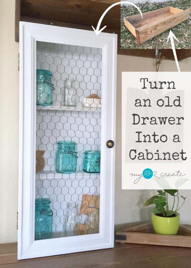 Cabinetry Wizardry #recycle #olddrawer #decorhomeideas