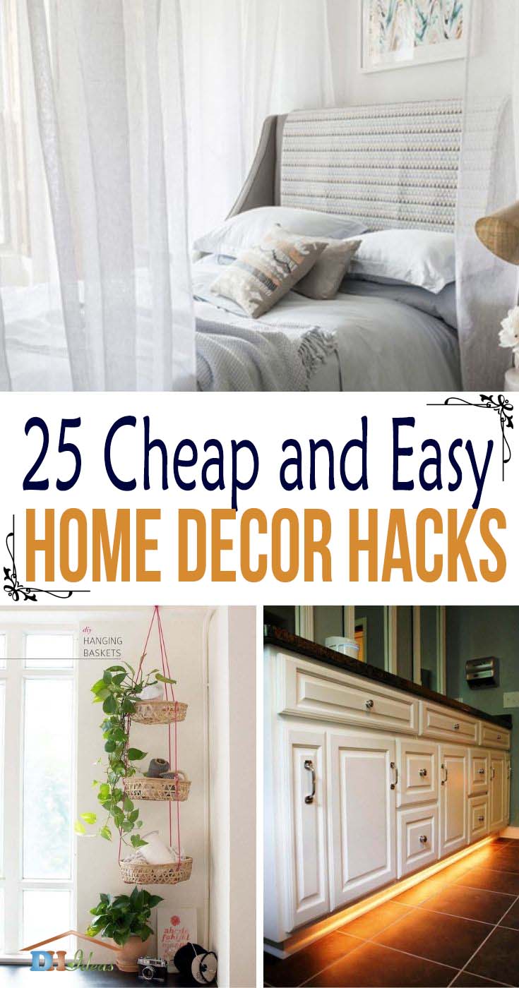 Cheap And Easy Home Decor Hacks Ideas. Home decor hacks that save you a lot of time and energy while looking absolutely professional. Make the most of your home decor with these handy ideas and DIY projects. #decorhomeideas