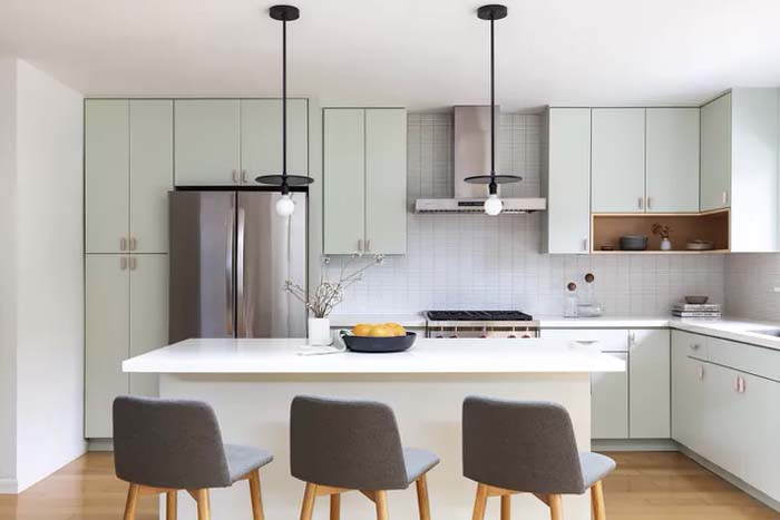 Choose a Soft but Nontraditional Color #kitchen #design #decorhomeideas
