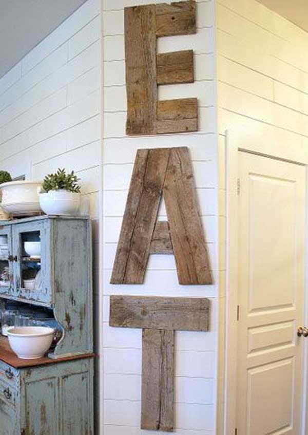 Country Diner Barn Wood Kitchen Sign #rustic #walldecor #decorhomeideas