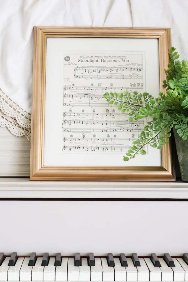 Customized Framed Sheet Music Decor #farmhouse #livingroom #decorhomeideas