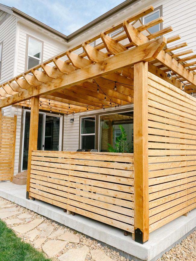 Customized Pergola From Slats #woodenslats #homedecor #decorhomeideas