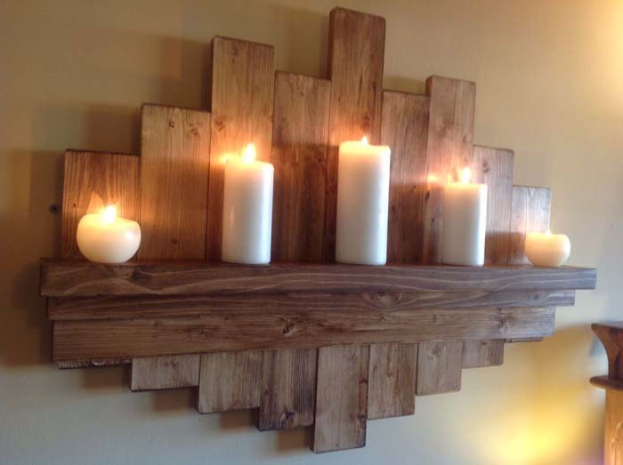 Elegant and Understated Raw Wood Shelf #rustic #walldecor #decorhomeideas