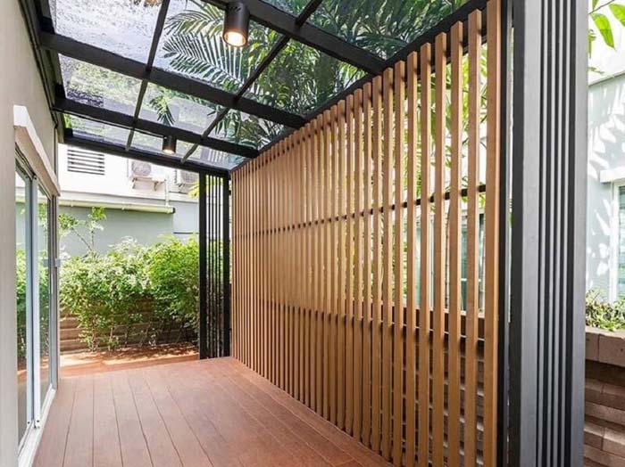 Functional Slat Wall Letting Sun Come In #woodenslats #homedecor #decorhomeideas