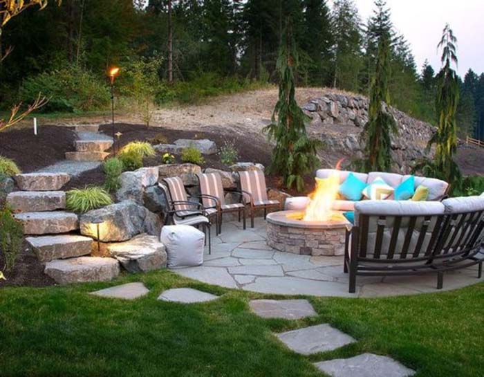 Hillside Chilling Spot #slopedbackyard #budget #decorhomeideas