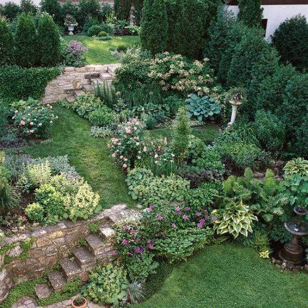 Hillside Slope Garden #slopedbackyard #budget #decorhomeideas