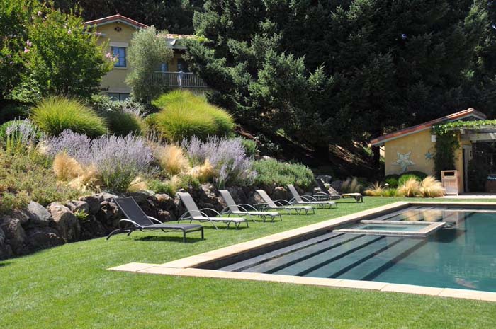 Landscaped Hill #abovegroundpool #landscapingideas #decorhomeideas