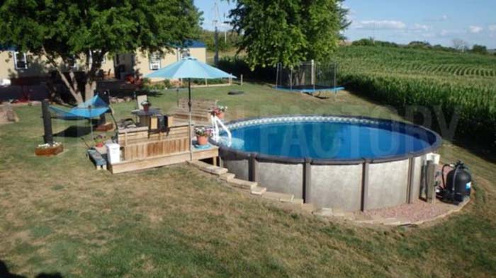 Large Tank Pool On The Slope #slopedbackyard #budget #decorhomeideas