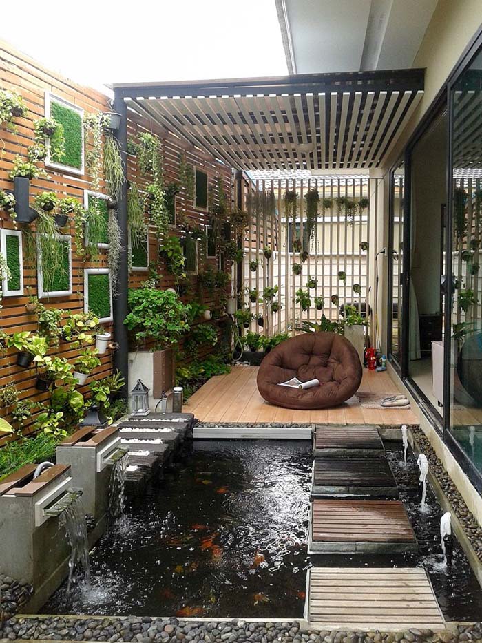 Make Your Small Backyard A Zen Oasis #woodenslats #homedecor #decorhomeideas