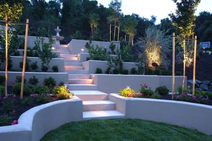 Modern Sloped Backyard #slopedbackyard #budget #decorhomeideas