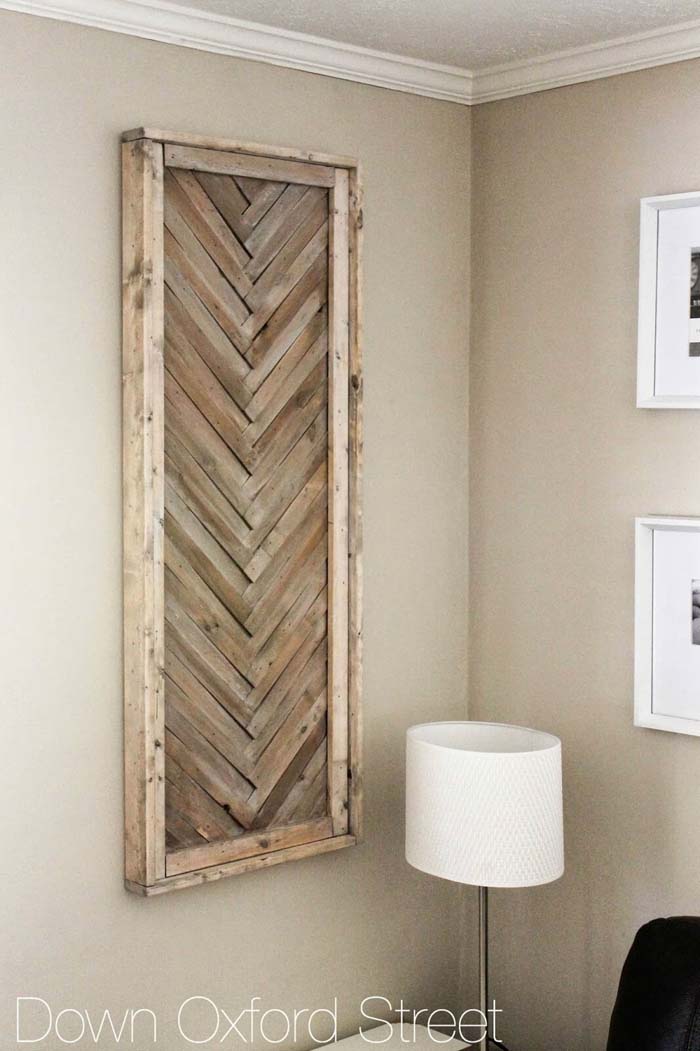 Multi-toned Wooden Chevron Wall Hanging #rustic #walldecor #decorhomeideas