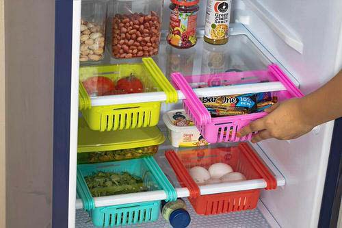 Multipurpose Fridge Storage Sliding Drawers #refrigerator #storage #organization #decorhomeideas