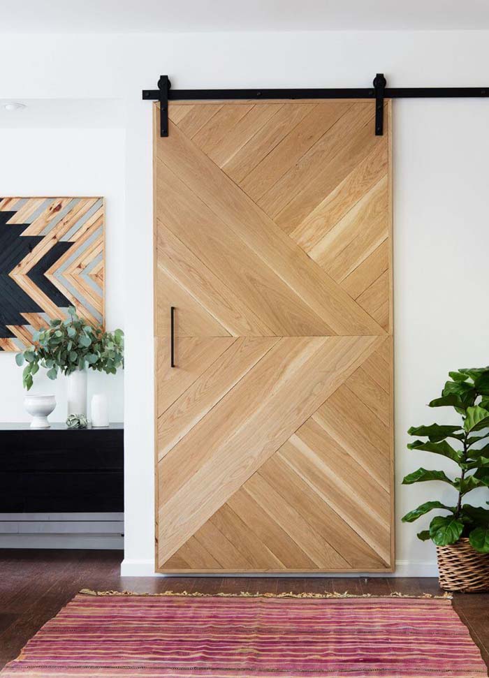 Southwestern Symmetry Geometric Wooden Door #barndoor #barndoorideas #decorhomeideas