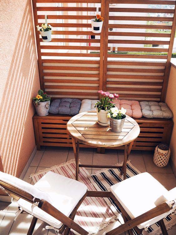 Sun Will Always Be On The Balcony #woodenslats #homedecor #decorhomeideas