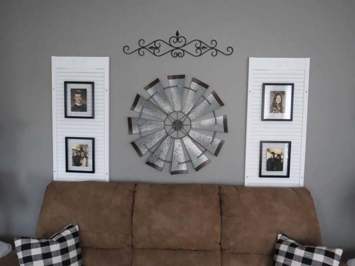 Windmill Wrought Iron Wall Decor Combo #rustic #walldecor #decorhomeideas