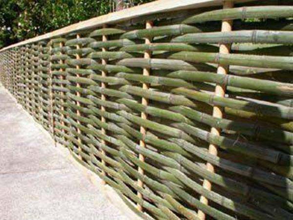 Woven Fence #bamboofence #fencing #decorhomeideas