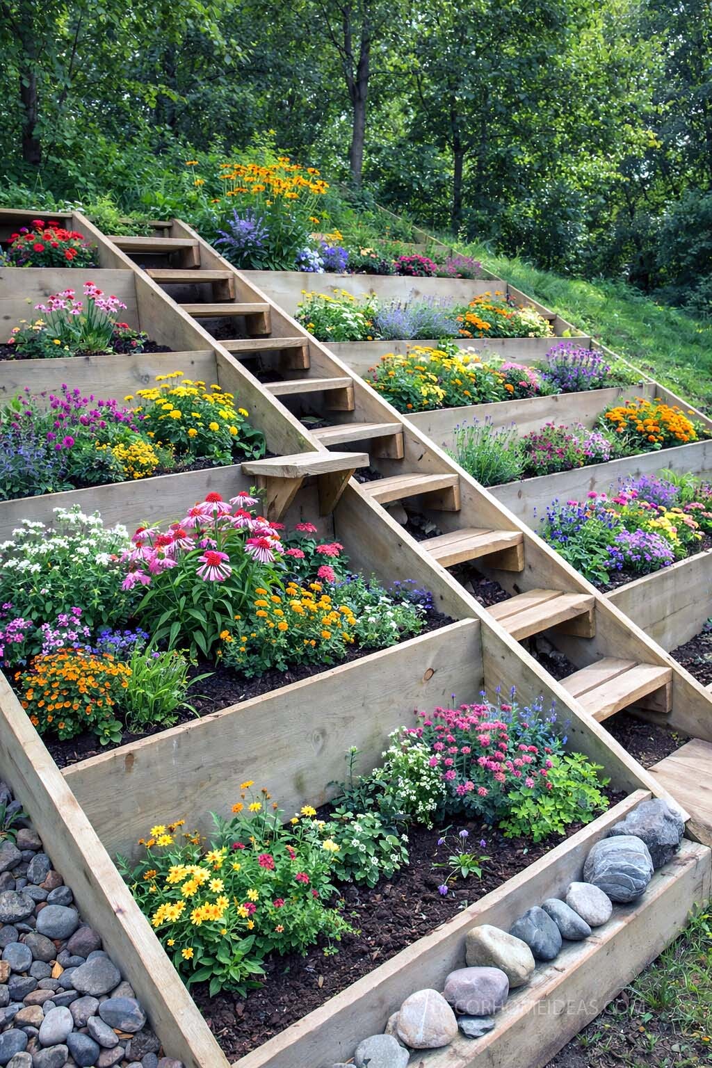 DIY Terraced Raised Beds
