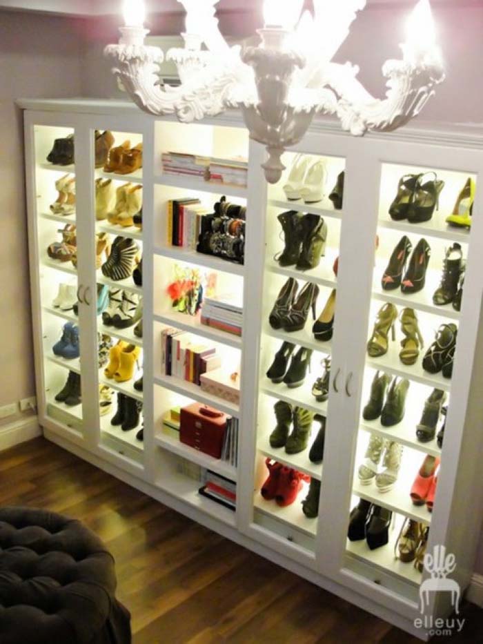 Back-light Shoe Cabinets #shoestorage #decorhomeideas