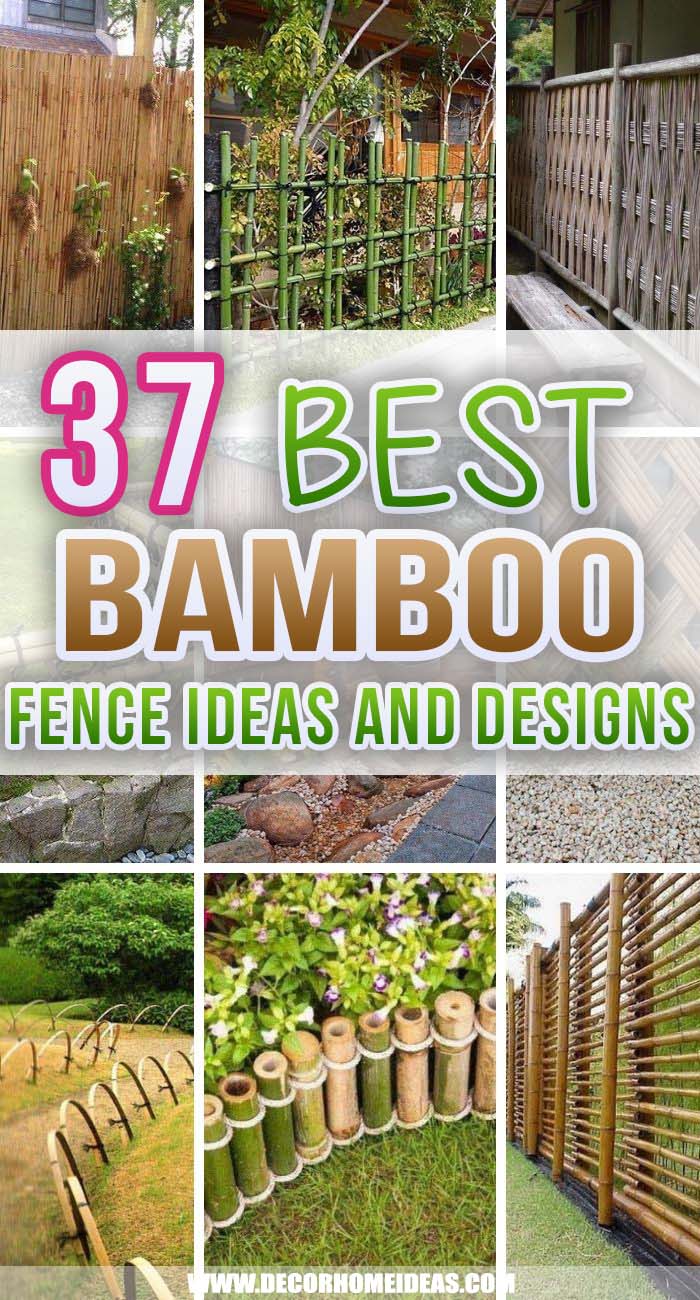 Best Bamboo Fence Ideas. A bamboo screen can transform your garden, patio or balcony into a cozy and exotic paradise. Here are the best bamboo fence ideas to inspire you for your next fencing project. #decorhomeideas