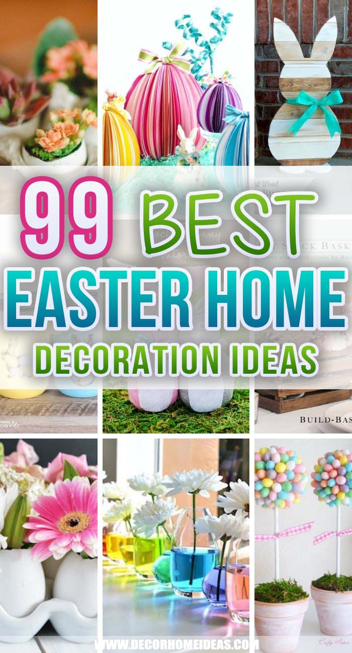 Best Easter Home Decoration Ideas. Take on the perfect DIY home project this spring by creating these super easy Easter decorations that will impress your holiday guests. #decorhomeideas