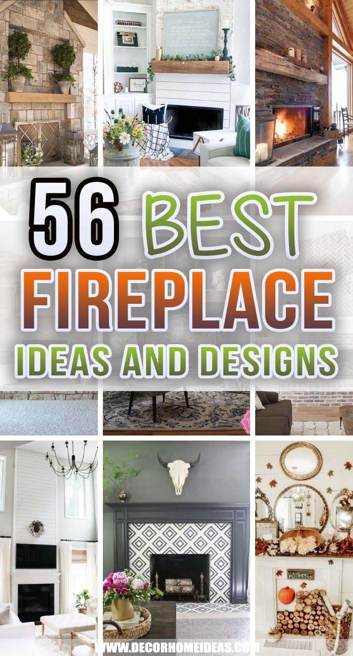 Best Fireplace Ideas And Designs. There's nothing like snuggling up in a blanket next to a toasty fireplace in the cooler months. See these gorgeous fireplace ideas and designs and inspire yourself. #decorhomeideas