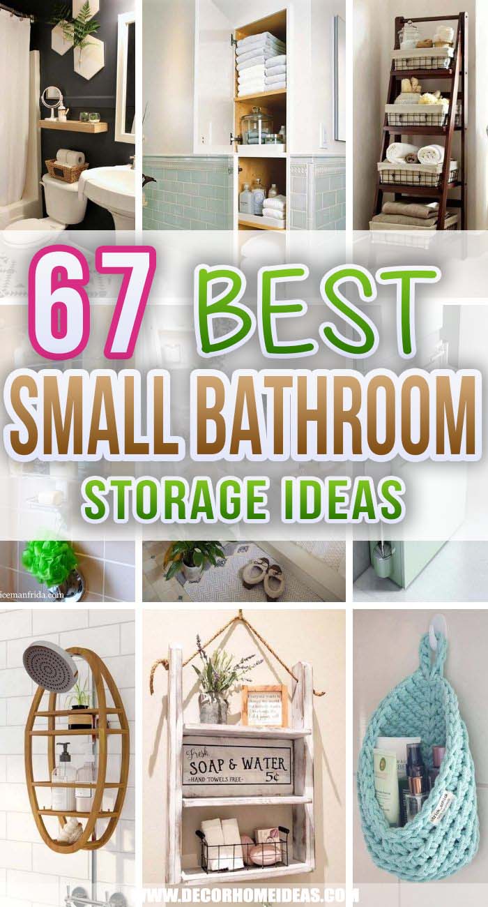 Best Small Bathroom Storage Ideas. Make your bathroom the cleanest — and tidiest — room in the house with these easy and genius small bathroom storage ideas. #decorhomeideas