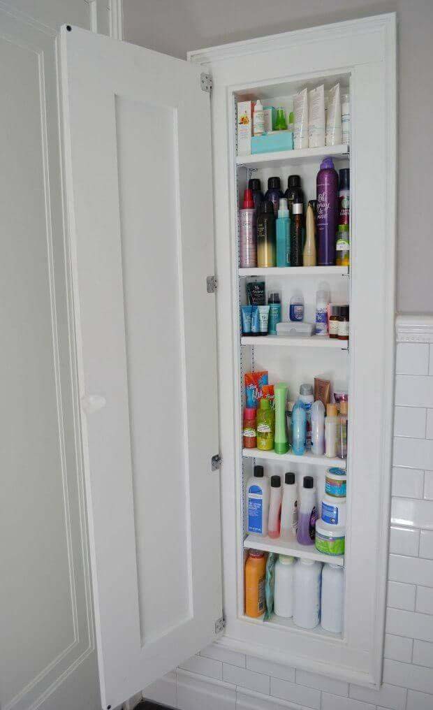Built-in Jumbo Medicine Cabinet #storageideas #smallbathroom #decorhomeideas
