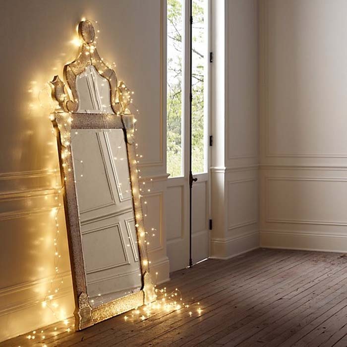Create a Looking Glass that Alice Would Envy #roomdecorationwithlights #decorhomeideas