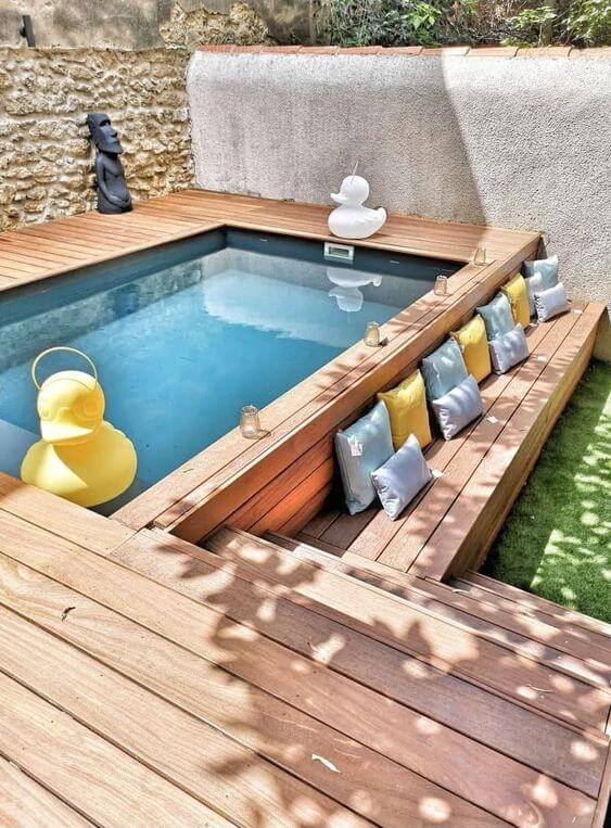 Deck For Small Pool #deckideas #backyard #decorhomeideas