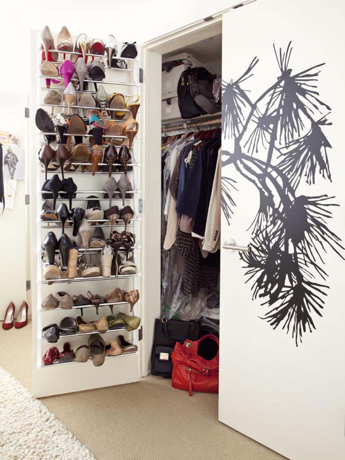 Door Hanging Closet Shoe Racks #shoestorage #decorhomeideas