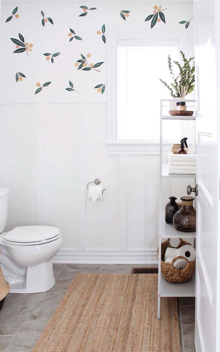 Elevated White Multilevel Bathroom Shelving #storageideas #smallbathroom #decorhomeideas