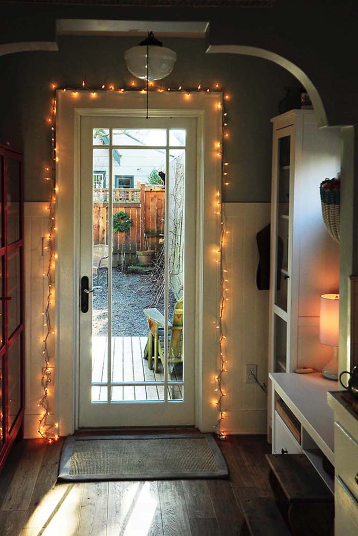 Enhance the Threshold with a Sparkling Welcome #roomdecorationwithlights #decorhomeideas