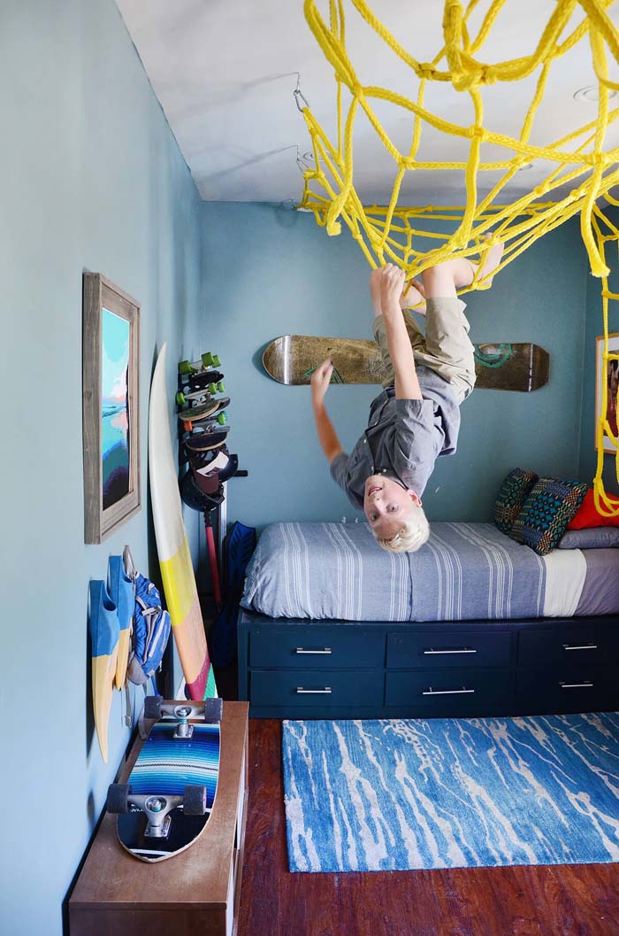 Home Gym Concept Teen Boy Room #teenageboyroom #boyroom #decorhomeideas