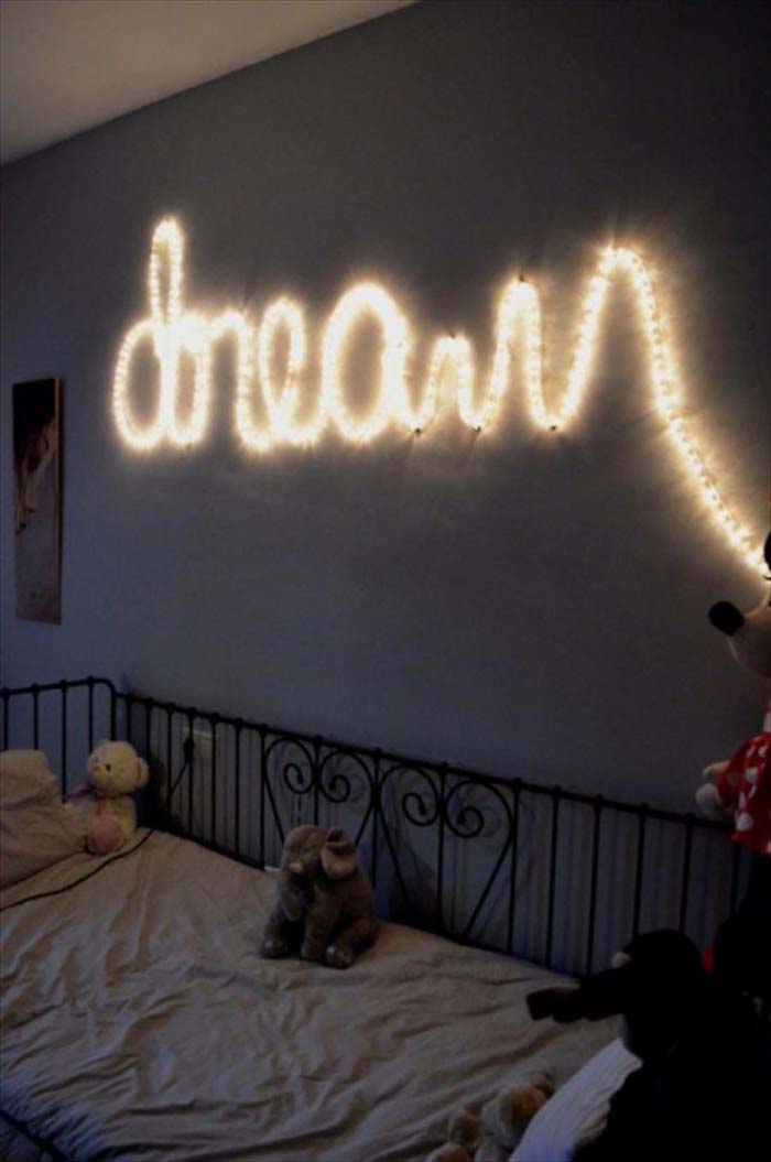 Make a Statement with Lights #roomdecorationwithlights #decorhomeideas