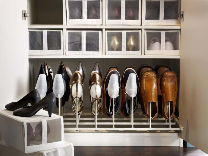 Metal Shoe Rods #shoestorage #decorhomeideas