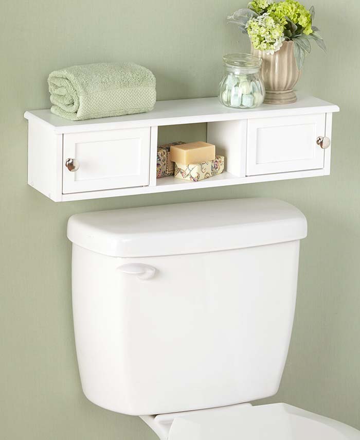 Mini Mounted Over Toilet Cabinet #storageideas #smallbathroom #decorhomeideas