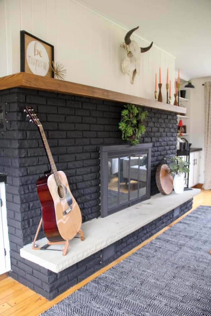 Paint it Black for a Modern Fireplace #fireplace #design #decorhomeideas