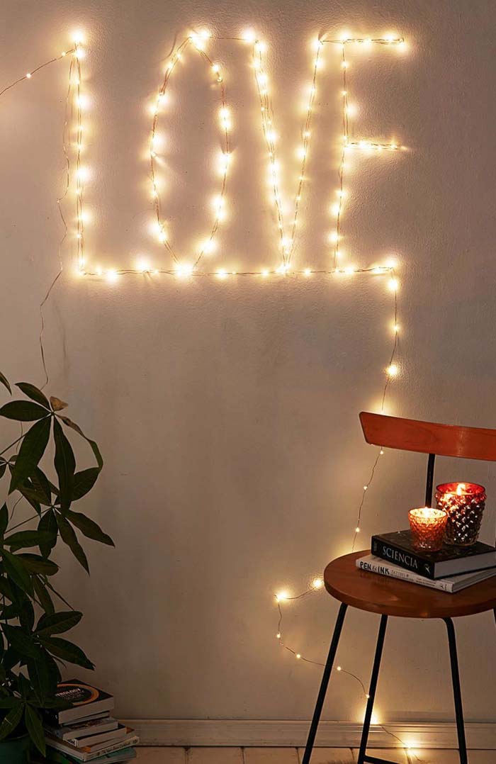 Say What You Mean with Lights #roomdecorationwithlights #decorhomeideas